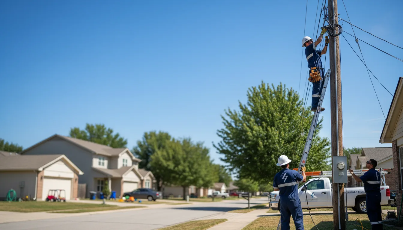 Residential electrician providing installation services in Concord, AR